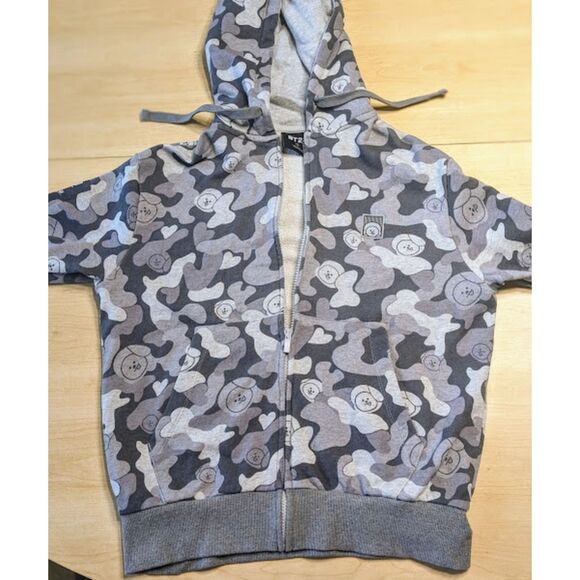 BTS BT21 Line Friends K-pop Chimmy Hooded Zip Up Cotton Jacket Size Small - Picture 3 of 8